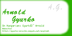 arnold gyurko business card