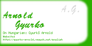 arnold gyurko business card